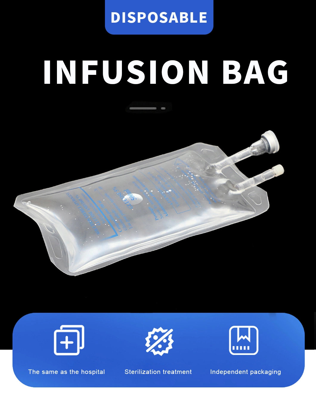 Hot Sale Dispodable Infusion Bag and Dosing Plug/Infusion Bag Dosage Stopper