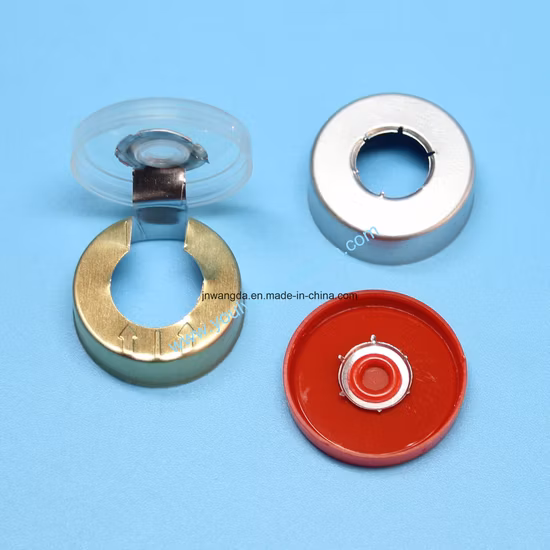 GMP 認定 13mm 20mm 32mm フリップオフ キャップ 製薬ガラスバイアル用アルミニウム キャップ